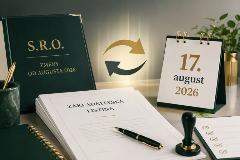 Zmeny v s.r.o. od 17. augusta 2026 - nové pravidlá, poplatky a zakladateľské dokumenty